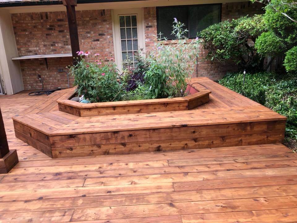 deck with bench