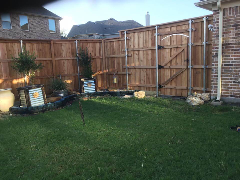 custom fence in yard