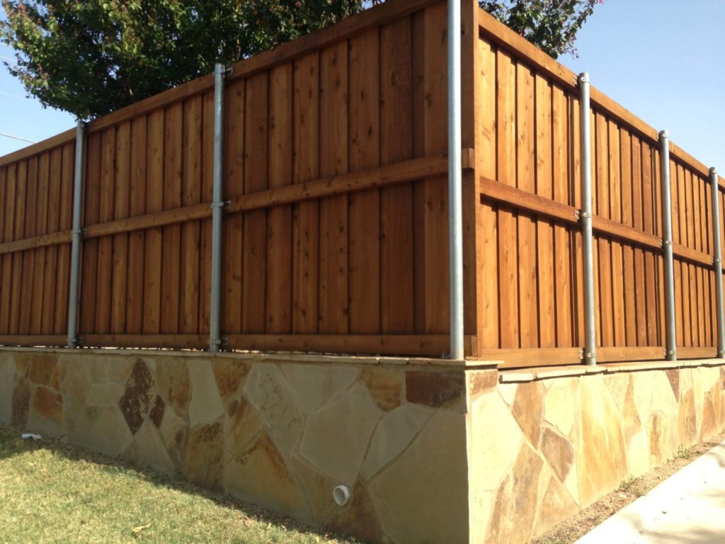 fence and retaining wall
