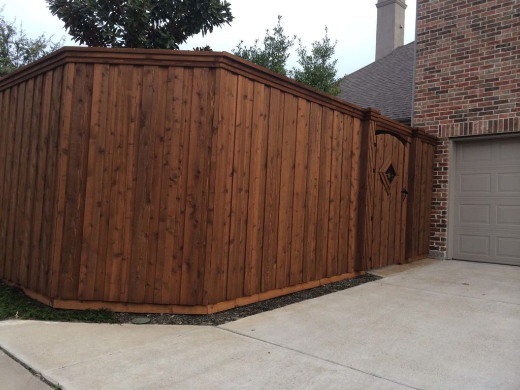 medium brown wood fence