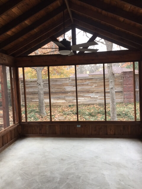 patio with screen