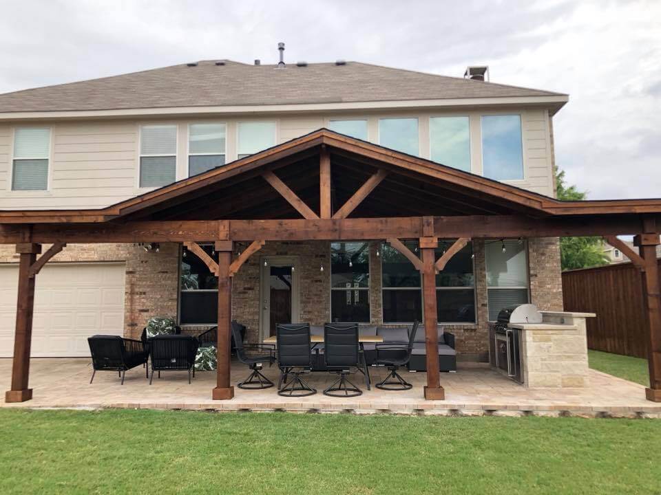 Wooden Gable Patio Covers Nortex, Patio Covers Wood